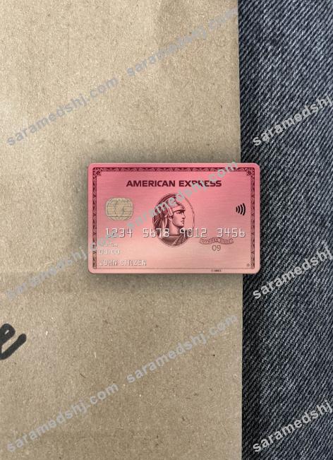 USA Capital One bank AMEX rose gold card photolook front